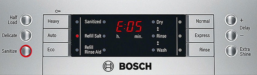 خطاهای ماشین ظرفشویی dishwasher بوش bosch